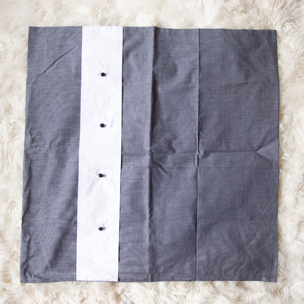 Le Telerie Toscane Euro Sham Square Cotton Tuxedo Pillow Cover | Made in Italy